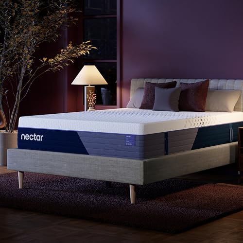 Nectar Luxe Hybrid 14” Queen Mattress - Medium Firm - Memory Foam & Innerspring Coils - Cooling...