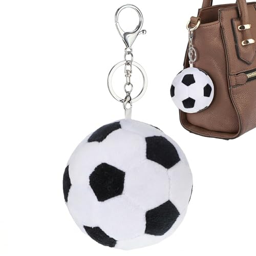 Porte-clés ballon de football en peluche 7,6 cm, cadeau de fête pour supporters