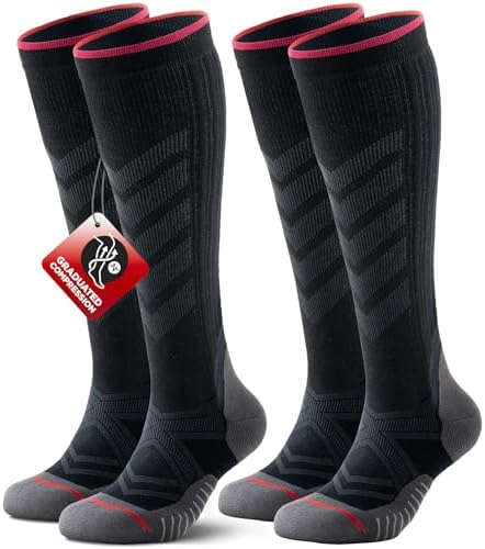 RUIXUE Compression Socks for Women Men 2 Pairs, 15-20mmHg Graduat...