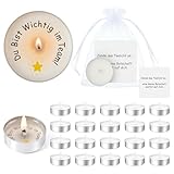 BBTO 15 Sets du Bist Wichtig im Team Teelicht Kerzen Geachenke für Kollegen Team Kerzen mit Spruch Dankeschön Geschenke Abschiedsgeschenke für Arbeitskollegin Jobwechsel Ruhestand