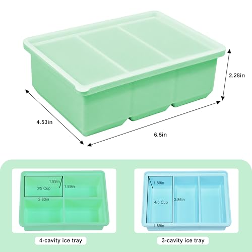 Contenedores de silicona con tapa, 2 unidades miniatura 3
