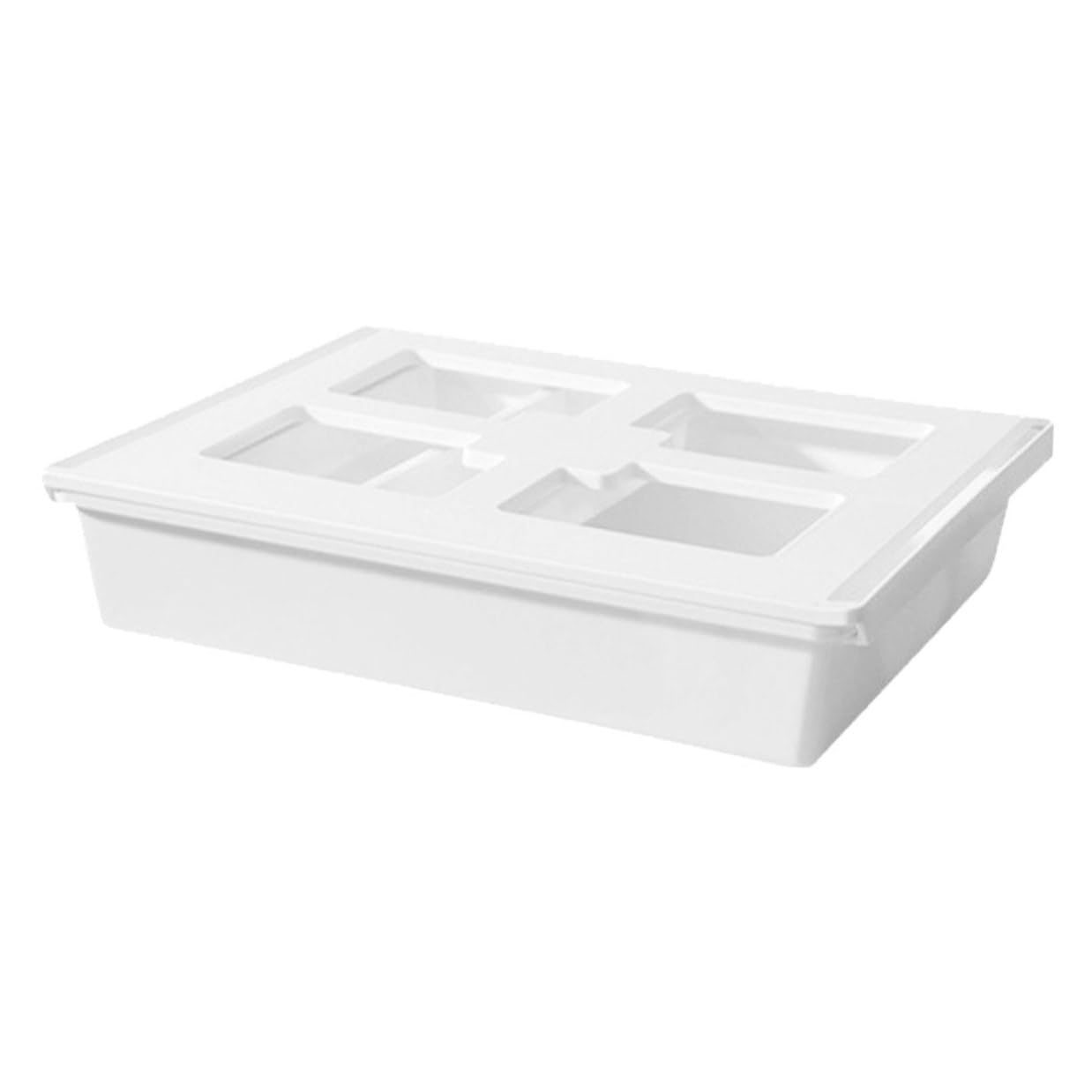 Boîte de Rangement à Tiroir Caché Abs, Grand Format Blanc sous Bureau