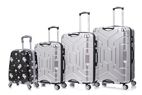 Modern PC Travel Luggage Set with Lightweight Design: Four-Piece Combo for Frequent Travelers and Everyday Use - 20/24/28-Inch Sizes with Smooth 360° Rotating Wheels