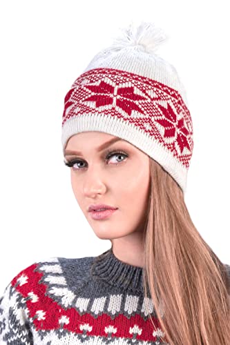 INTI ALPACA Winter Wool Beanie Hat for Women and...