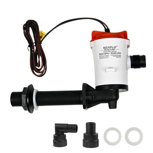 SEAFLO New 90 Degree 800 GMH Marine Livewell Pump Bilge Pump