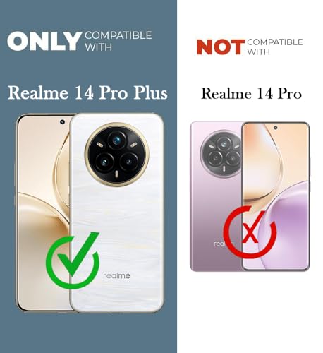 Image of Jkobi Shockproof Crystal-Clear Back Cover for Realme 14 Pro Plus 5G (Anti Yellow Case | Drop & Camera Protection | Hard Polycarbonate)