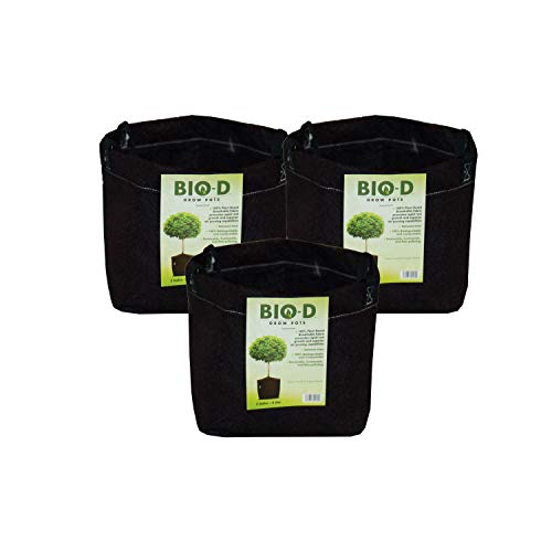Bio-D Grow Pots 2 Gallon 3-Pack Biodegradable Fabric Plant Grow Bag Heavy Duty Environmentally Friendly #TOP1