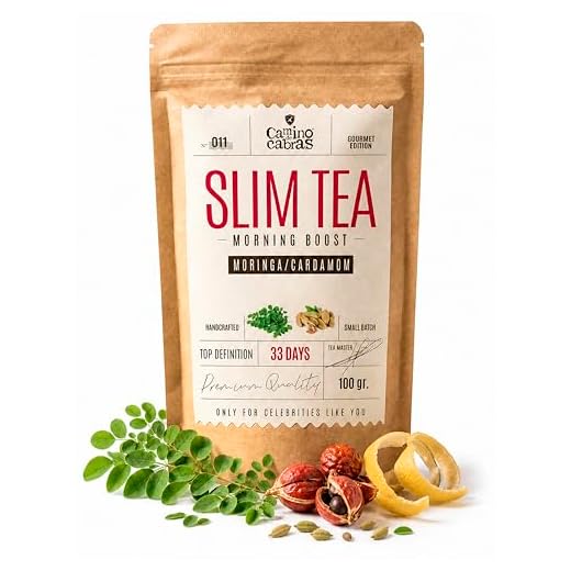 SLIM TEA Morning Boost | Té Drenante y Diurético Quemagrasas Abdominal | Detox Adelgazante Potente | Te Verde, Moringa, Jengibre, Cola de Caballo, Diente de Leon, Cardamomo | Antioxidante Natural 100g