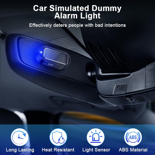 image for ELECTOP Car Solar Power Simulated Dummy Alarm, Anti-Theft LED Flashing