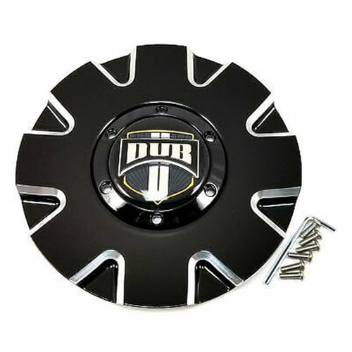 DUB Push Cap-Black/Milled Edge Multi Wheel with Aluminum (1 x 1. inches /6 x, 1 mm Offset)