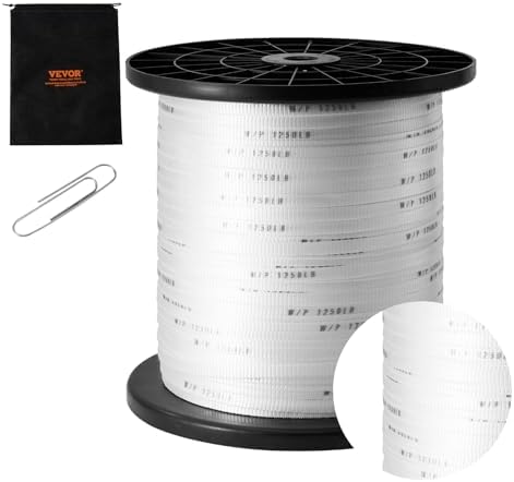 VEVOR Polyester Pull Tape, 1/2" x 1053' Mule Tape Flat Rope, 1250...