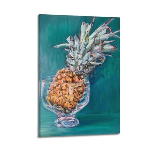 Poster d'ananas réaliste pour sublimer la décoration esthétique de votre salon moderne
