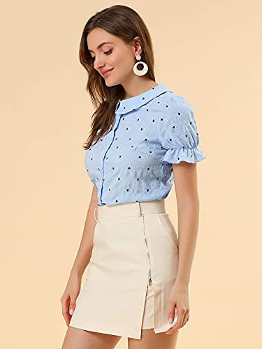 Allegra K Donna Camicia Abbottonata Stelle Maniche...