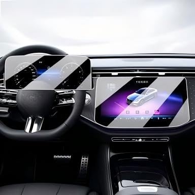 Generisch Pellicola protettiva per display per Mercedes-Benz Classe E W214 2024 – 2025, 9H in vetro temperato per navigazione e touchscreen, antigraffio, senza bolle, HD trasparente, interno