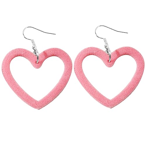 Pendientes de corazón rosa GALPADA pendientes de gota y aros de moda para mujer