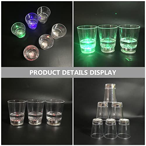 LABRIMP 4 peças que mudam de cor para beber o copo uísque brilhante escuro piscando lembranças brilh