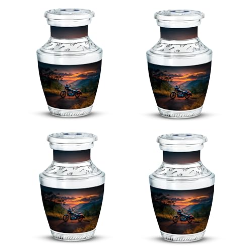 Image of Bike Urn Human Remain Urn 3 Inch 4 Qty | Unique Urns for Ashes Decorative Urns for Mom & Dad