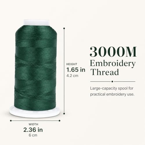 Set de 6 hilos de bordar Simthread 3000 yd poliéster 40WT verde miniatura 2
