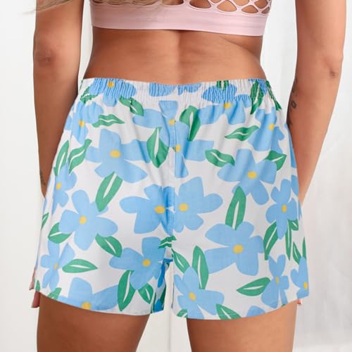 Image of Boxer Shorts for Women Gingham Sleep Y2k Printed Boxers Pj Boxer