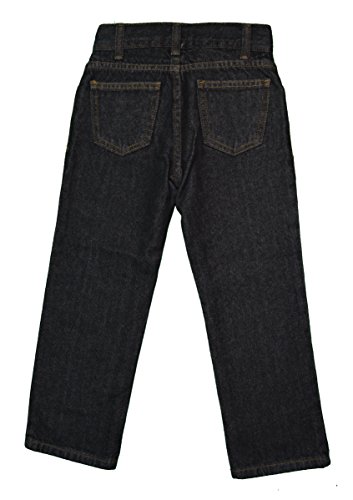 Faded Glory Boys' Relaxed Fit Denim Blue Jeans (Slim) (10 Slim, Black)3