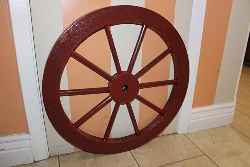 Red Wagon Wheel wooden wall art western home decor farmhouse