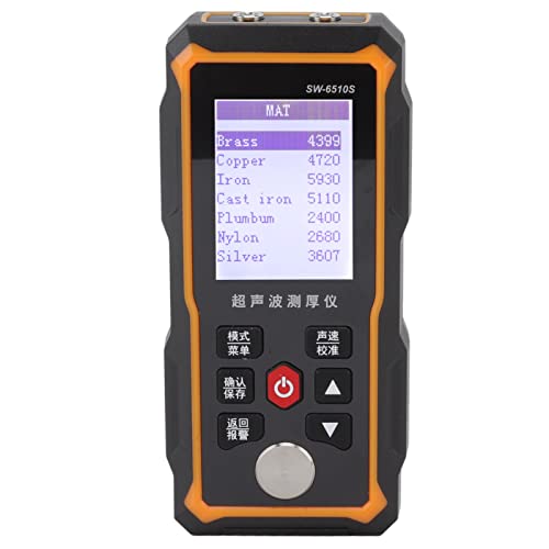 Medidor digital de espesores por ultrasonido, pantalla LCD portátil, rango de medición 1,00–300,00 mm (0,04–11,8 pulg), calibrador inteligente para tuberías y recipientes a presión miniatura 7