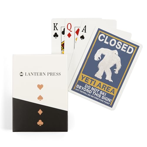 Lantern Press Yeti, baraja de póker de 52 cartas