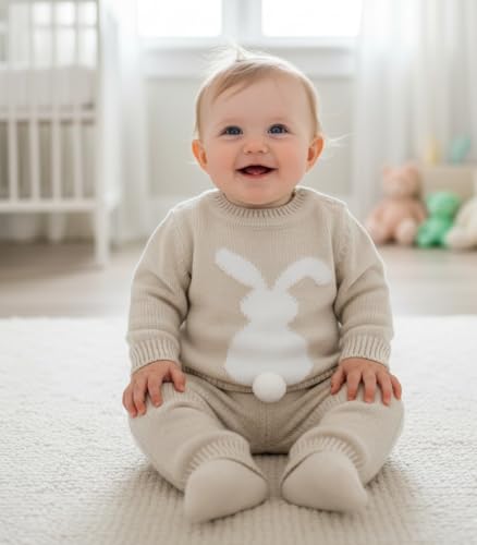 Image of Minora Baby Winter Clothing Set |Pants and Sweater for Boys and Girls |Long Sleeve Tops and Pants Outfits |0-12 Months