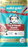 Solid Gold Toy & Small Breed Dog Food Dry Small Bites – Bison Healthy Whole Grain Dogfood – High Fiber Healthy Dog Kibble w/Probiotics for Gut Health – NutrientBoost™ – 3.75 lb