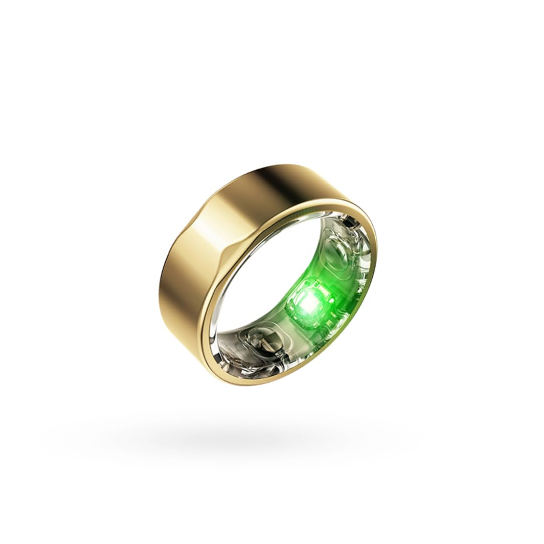 aneek Smart Ring JC | Fitness Tracker Ring for Men & Women | 42+ Workout Modes | HR, SPO2, Sleep, Stress, Glucose, VO2 Max | Body Temp & Women Health Monitor | Wearable Ring (Gold, #11)-picture-27