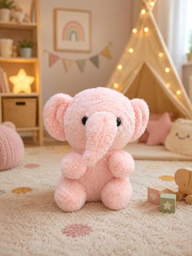 Image of SCOOBA Lucky Baby Elephant Soft Toys for Kids Babies 20cm(Lucky Baby Elephant Pink)