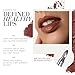 FITGLOW Beauty Vegan Lip Liner Pencil | Long-Lasting Lip Enhancer with Blending Brush | Hydrating Plumping Lip Liner | Smudge-Proof Lip Perfector | Define Shape & Fill | Root, 1.1g