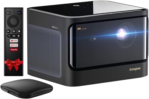 dangbei marspro 4k videoprojecteur,résolution véritable (3840 x 2160p) projecteur hdr 10, android 4g+128g, auto focus, trapèze automatique, bluetooth 5.0, haut parleurs 2 * 10w,wifi 2.4/5g