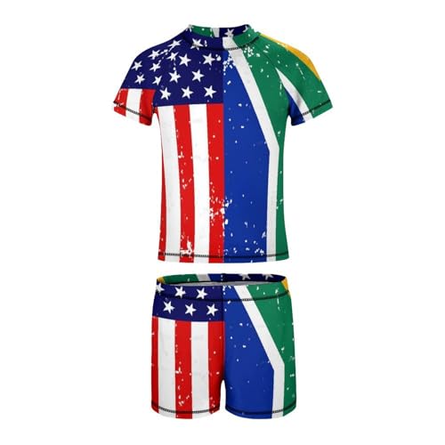 American South African FlagChildren's Casual Swimsuit Set - Simple and Versatile7-9Y（120cm）2