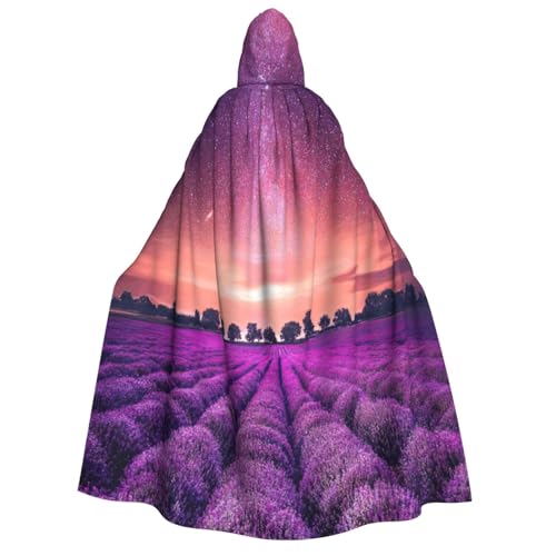 Cape à capuche lavande unisexe pour réussir votre costume de cosplay