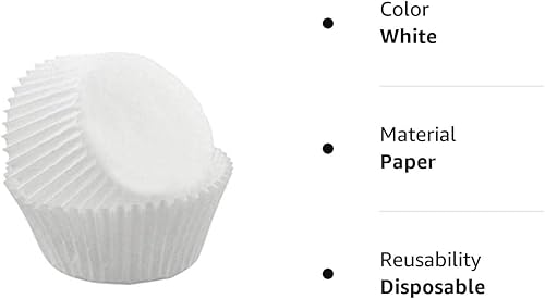 Miniatura 10 de Glassine - Tazas de papel de chocolate n. 4-1 x 34 pulgadas, color marrón con rayas doradas, 200 unidades