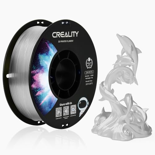 Image of Creality PETG Filament 1.75mm Clear, 3D Printer Filament No-Tangling, Strong Bonding and Overhang Performance Dimensional Accuracy + /-0.02mm, 2.2lbs /Spool