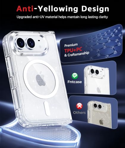 Image of FNTCASE for Phone Ultra Case Compatible with Magsafe Clear Glitter