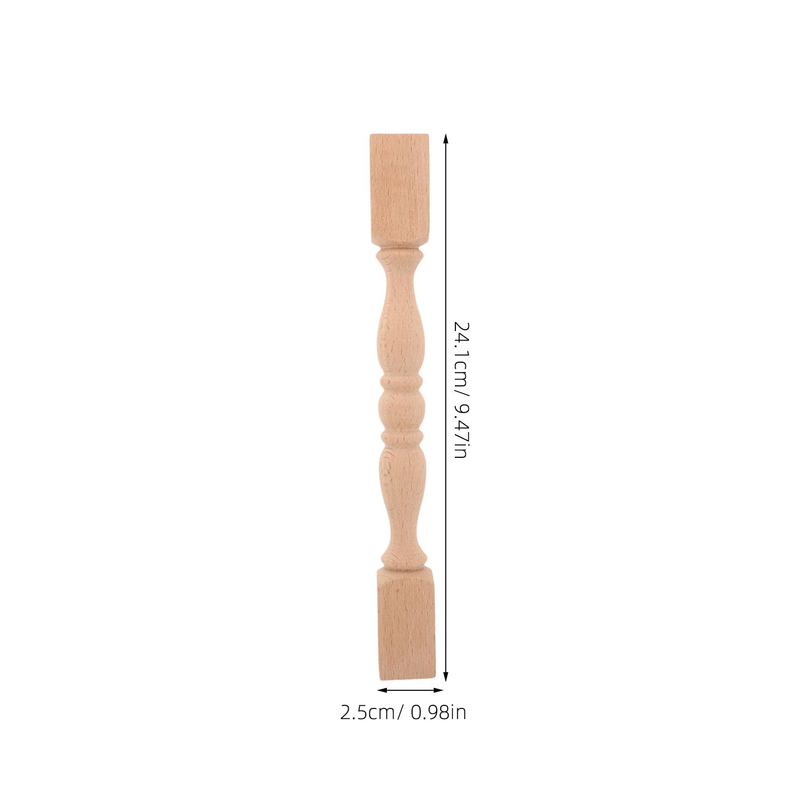 Gadpiparty Unbehandelter Gedrechselter Massivholzpfosten 24x2,5cm Dekorative Römische Säule für Möbel und Schränke Multifunktionale Holzsäule für Wohnraumgestaltung