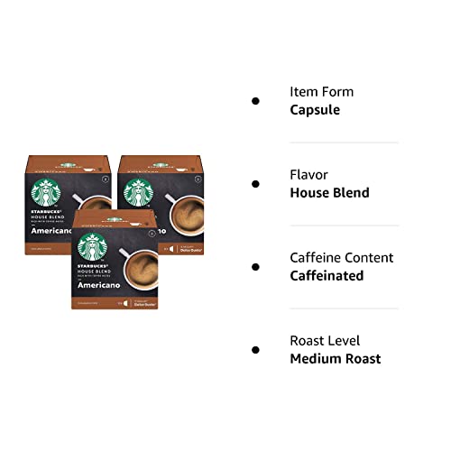 Nescafe Dolce Gusto Starbucks House Blend Americano X 3 Boxes (36 Capsules) 36 Drinks #TOP6