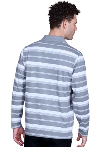 Image of SANE ORIGINALS Full Sleeves Polo T-Shirt for Men with Pocket || Stripe Collar and Pocket T-Shirt for Men Long Sleeves