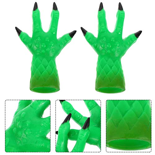 NUOBESTY 1 par de capas de dedo para dedo de demônio engraçadas capas de dedo mini fantoche de dedo