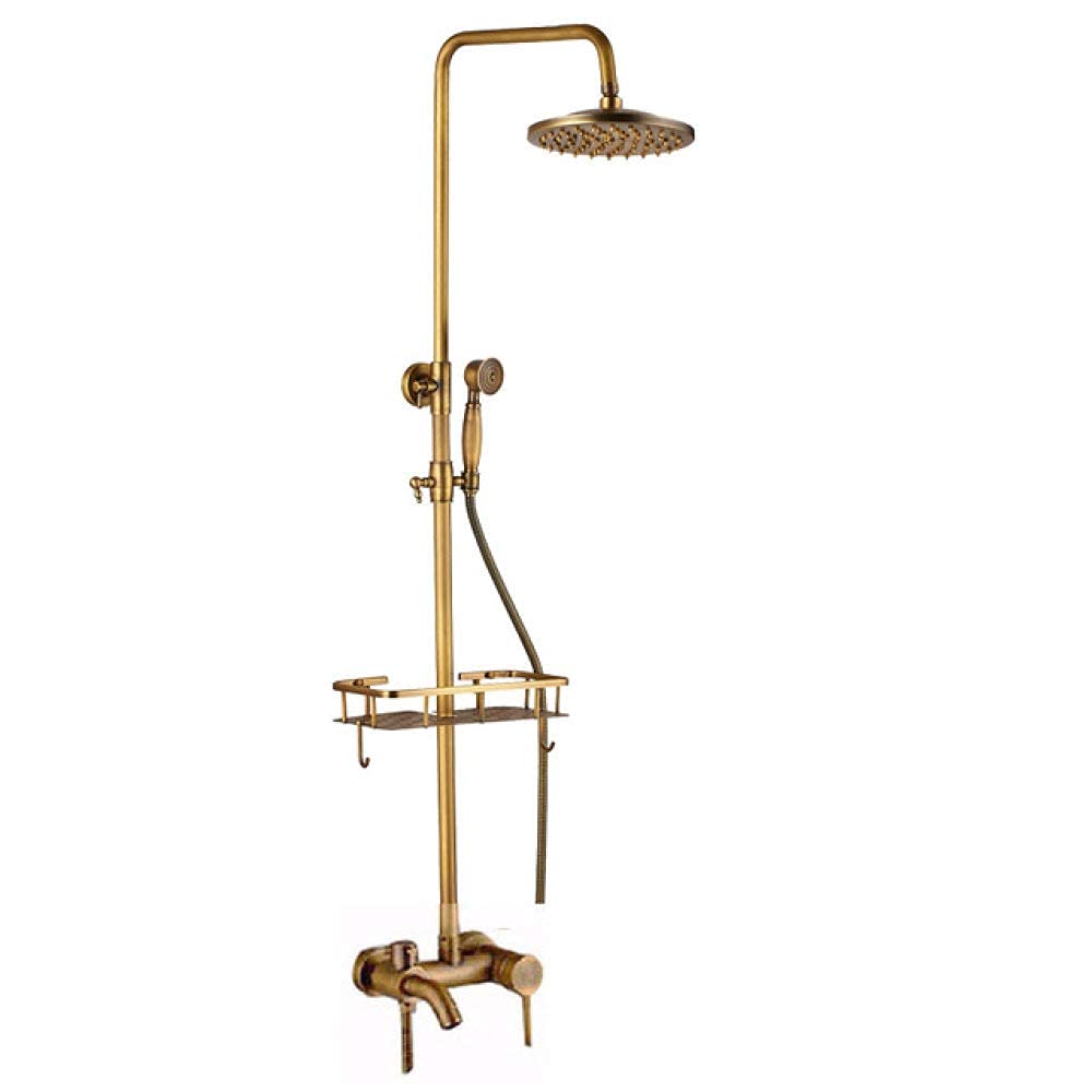 Robinet de douche avec bec long pour baignoire et kit de mitigeurs à pluie