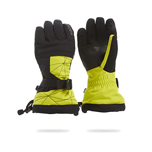 Gants de ski Spyder imperméables et chauds pour tout-petit jaune citron