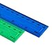 20 Pack Plastic Ruler 12 Inch Straight Ruler with Inches and Metric Bulk Rulers for School Classroom, Home, or Office (Colorful)