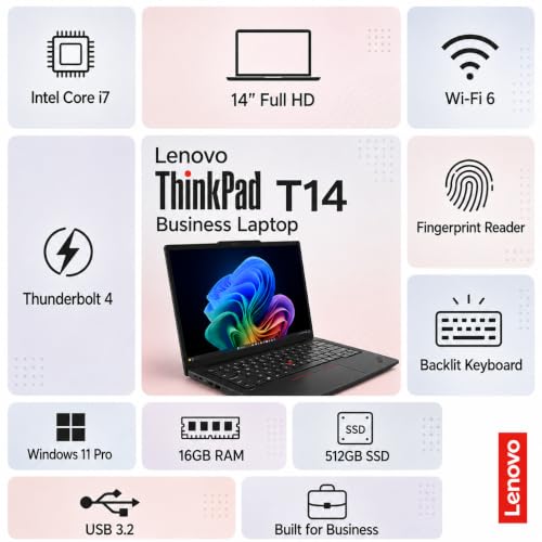 Lenovo ThinkPad T14 Business Laptop, Intel Core i7, 16GB, photo 2 of 4