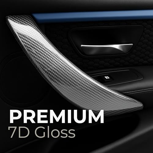 Image of RockRose Carbon Fiber Vinyl Wrap, Anti-Wrinkle, Air Release, Automotoive Bubble Wrap, Self Adhesive Vinyl Stickers DIY Decals (5FT x 8FT, 5D Silver)