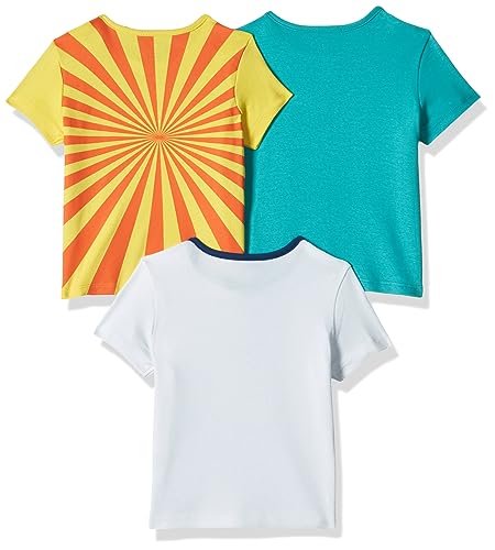 Image of Amazon Brand - Jam & Honey Boys Cotton Graphic Printed Half Sleeves T-Shirt | Regular Fit | Soft & Breathable (Available in Pack of 3 & Pack of 5) (2 to 8 Years)