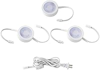 Vista 13 de WAC Lighting, Luz de disco LED individual con doble cable de plomo de 6 pulgadas 3-CCT seleccionable 2700K-3000K-3500K Voltaje de línea en blanco