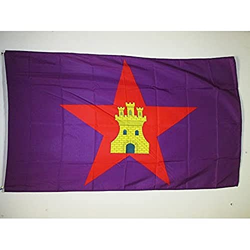 AZ FLAG, Castilla Comunera Independentist Flag, 3x5 Ft, 100D Polyester Castillan Nacionalist Banner with Two Metal Grommets